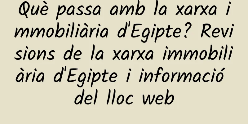 Què passa amb la xarxa immobiliària d'Egipte? Revisions de la xarxa immobiliària d'Egipte i informació del lloc web