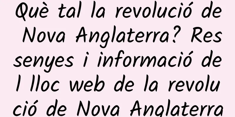 Què tal la revolució de Nova Anglaterra? Ressenyes i informació del lloc web de la revolució de Nova Anglaterra