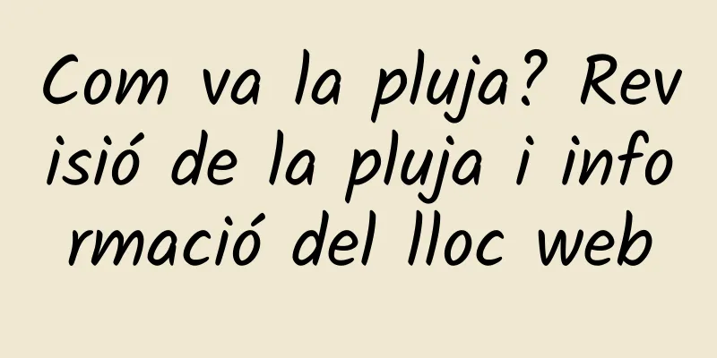 Com va la pluja? Revisió de la pluja i informació del lloc web