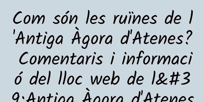 Com són les ruïnes de l'Antiga Àgora d'Atenes? Comentaris i informació del lloc web de l'Antiga Àgora d'Atenes