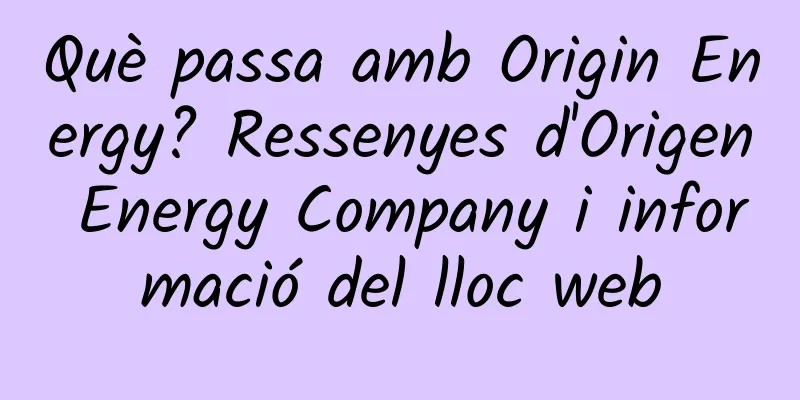 Què passa amb Origin Energy? Ressenyes d'Origen Energy Company i informació del lloc web