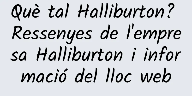 Què tal Halliburton? Ressenyes de l'empresa Halliburton i informació del lloc web