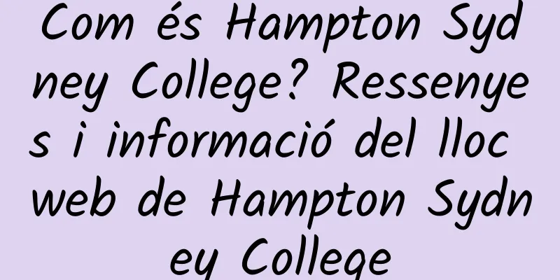 Com és Hampton Sydney College? Ressenyes i informació del lloc web de Hampton Sydney College
