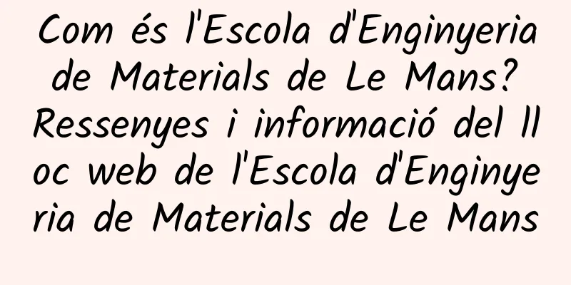 Com és l'Escola d'Enginyeria de Materials de Le Mans? Ressenyes i informació del lloc web de l'Escola d'Enginyeria de Materials de Le Mans