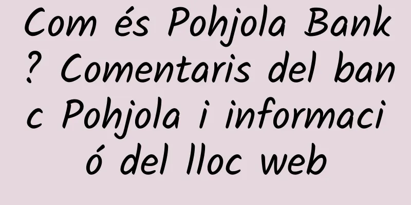 Com és Pohjola Bank? Comentaris del banc Pohjola i informació del lloc web