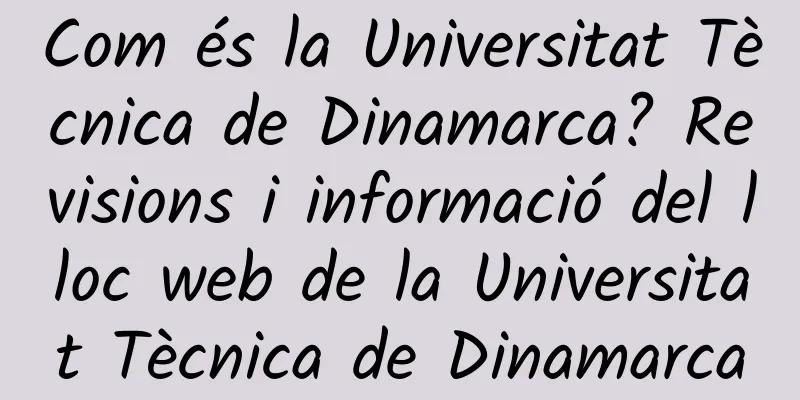 Com és la Universitat Tècnica de Dinamarca? Revisions i informació del lloc web de la Universitat Tècnica de Dinamarca