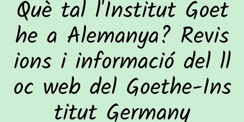 Què tal l'Institut Goethe a Alemanya? Revisions i informació del lloc web del Goethe-Institut Germany