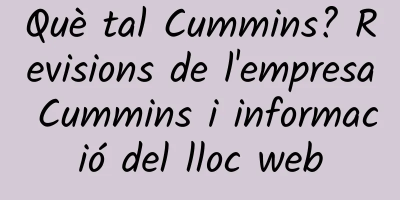 Què tal Cummins? Revisions de l'empresa Cummins i informació del lloc web