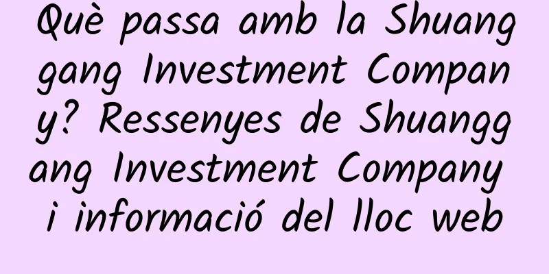 Què passa amb la Shuanggang Investment Company? Ressenyes de Shuanggang Investment Company i informació del lloc web