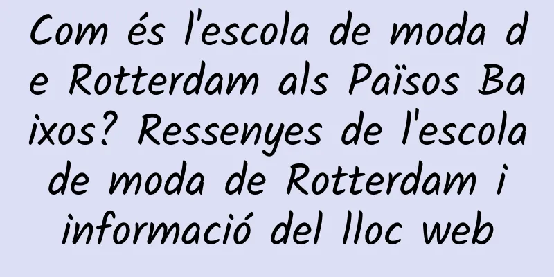 Com és l'escola de moda de Rotterdam als Països Baixos? Ressenyes de l'escola de moda de Rotterdam i informació del lloc web