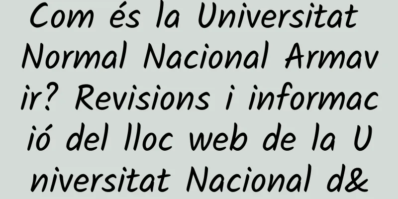 Com és la Universitat Normal Nacional Armavir? Revisions i informació del lloc web de la Universitat Nacional d'Educació d'Armavir