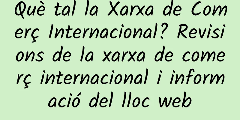 Què tal la Xarxa de Comerç Internacional? Revisions de la xarxa de comerç internacional i informació del lloc web