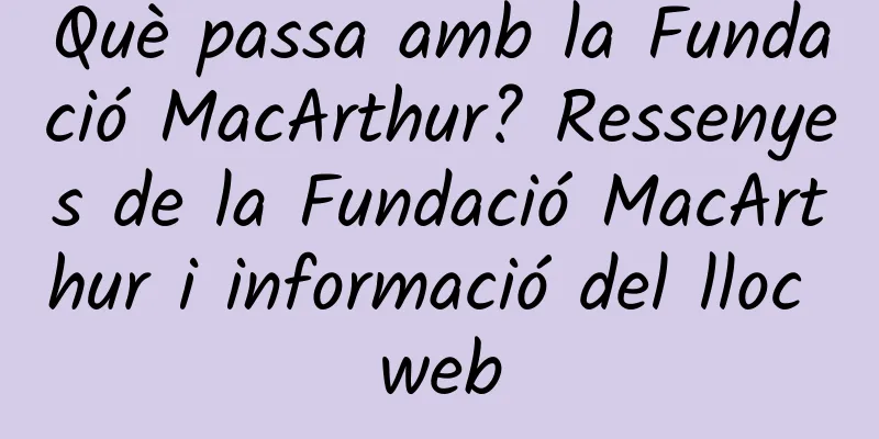 Què passa amb la Fundació MacArthur? Ressenyes de la Fundació MacArthur i informació del lloc web