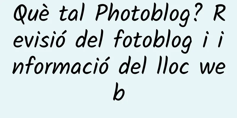 Què tal Photoblog? Revisió del fotoblog i informació del lloc web