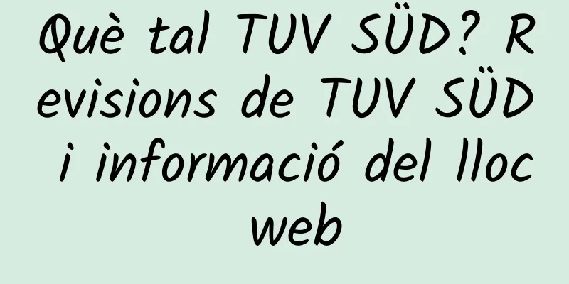 Què tal TUV SÜD? Revisions de TUV SÜD i informació del lloc web