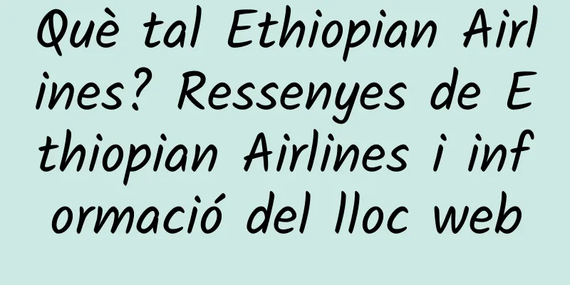 Què tal Ethiopian Airlines? Ressenyes de Ethiopian Airlines i informació del lloc web