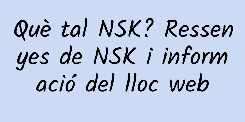 Què tal NSK? Ressenyes de NSK i informació del lloc web