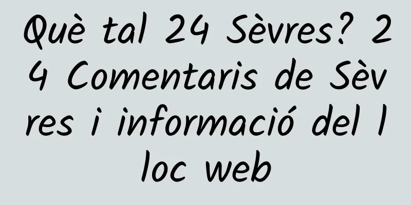 Què tal 24 Sèvres? 24 Comentaris de Sèvres i informació del lloc web