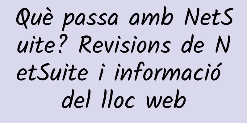 Què passa amb NetSuite? Revisions de NetSuite i informació del lloc web