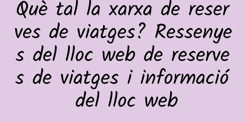 Què tal la xarxa de reserves de viatges? Ressenyes del lloc web de reserves de viatges i informació del lloc web