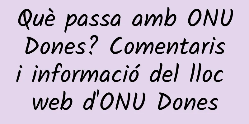 Què passa amb ONU Dones? Comentaris i informació del lloc web d'ONU Dones