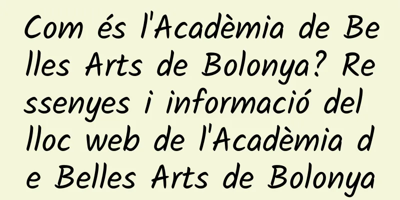 Com és l'Acadèmia de Belles Arts de Bolonya? Ressenyes i informació del lloc web de l'Acadèmia de Belles Arts de Bolonya