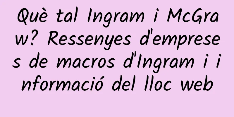 Què tal Ingram i McGraw? Ressenyes d'empreses de macros d'Ingram i informació del lloc web
