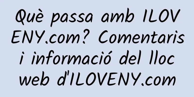 Què passa amb ILOVENY.com? Comentaris i informació del lloc web d'ILOVENY.com