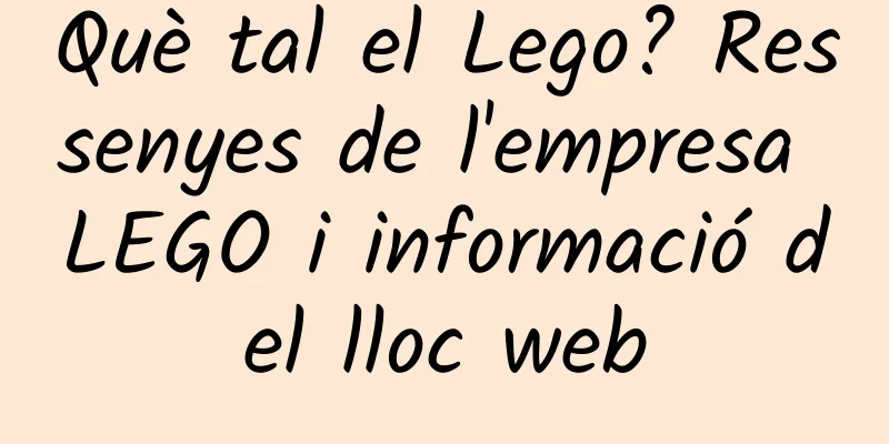 Què tal el Lego? Ressenyes de l'empresa LEGO i informació del lloc web