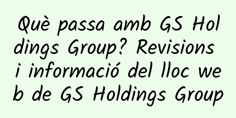 Què passa amb GS Holdings Group? Revisions i informació del lloc web de GS Holdings Group