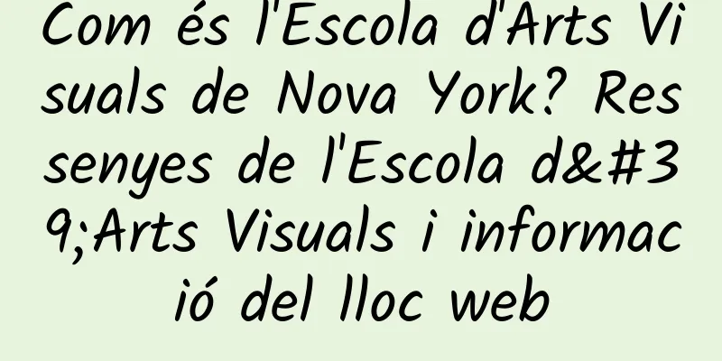 Com és l'Escola d'Arts Visuals de Nova York? Ressenyes de l'Escola d'Arts Visuals i informació del lloc web