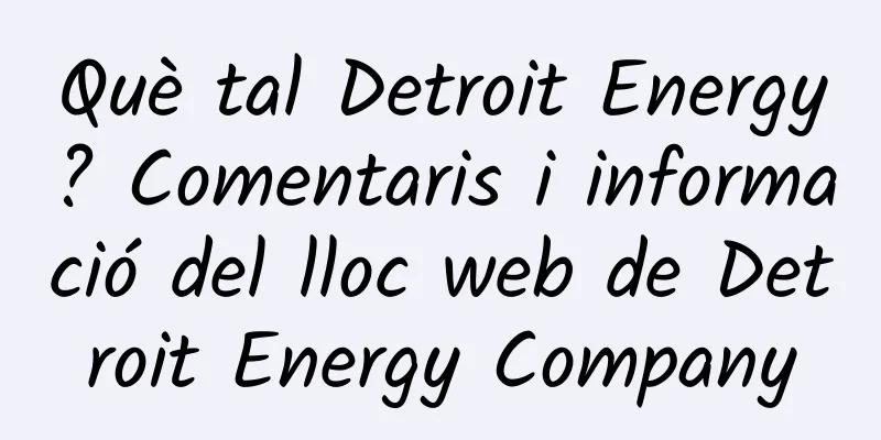 Què tal Detroit Energy? Comentaris i informació del lloc web de Detroit Energy Company