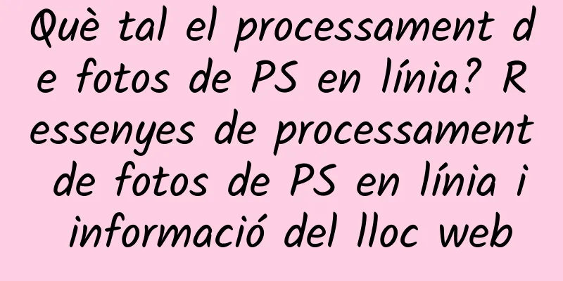 Què tal el processament de fotos de PS en línia? Ressenyes de processament de fotos de PS en línia i informació del lloc web