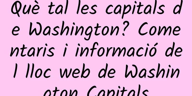 Què tal les capitals de Washington? Comentaris i informació del lloc web de Washington Capitals
