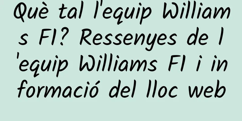 Què tal l'equip Williams F1? Ressenyes de l'equip Williams F1 i informació del lloc web