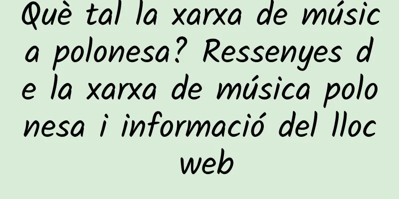 Què tal la xarxa de música polonesa? Ressenyes de la xarxa de música polonesa i informació del lloc web