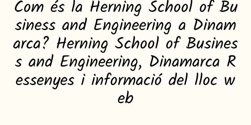 Com és la Herning School of Business and Engineering a Dinamarca? Herning School of Business and Engineering, Dinamarca Ressenyes i informació del lloc web