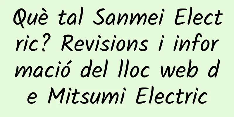 Què tal Sanmei Electric? Revisions i informació del lloc web de Mitsumi Electric