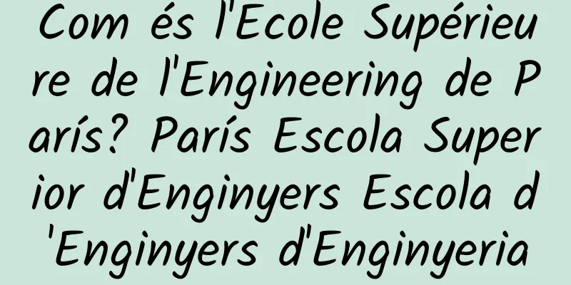 Com és l'Ecole Supérieure de l'Engineering de París? París Escola Superior d'Enginyers Escola d'Enginyers d'Enginyeria