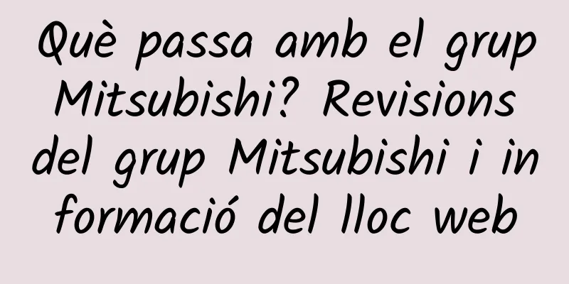 Què passa amb el grup Mitsubishi? Revisions del grup Mitsubishi i informació del lloc web