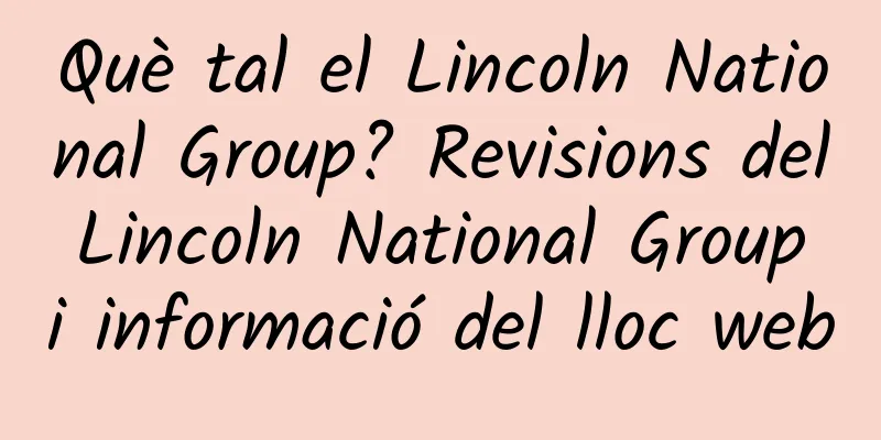 Què tal el Lincoln National Group? Revisions del Lincoln National Group i informació del lloc web