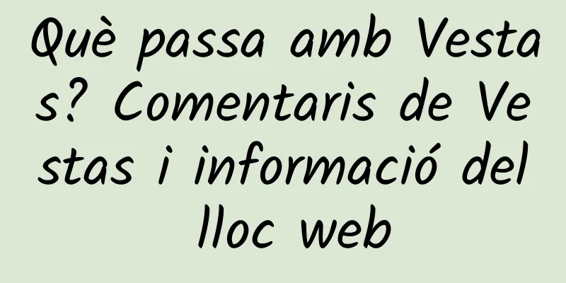 Què passa amb Vestas? Comentaris de Vestas i informació del lloc web