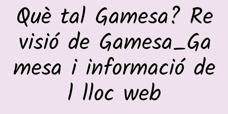 Què tal Gamesa? Revisió de Gamesa_Gamesa i informació del lloc web