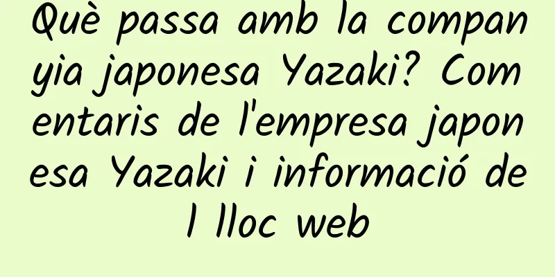 Què passa amb la companyia japonesa Yazaki? Comentaris de l'empresa japonesa Yazaki i informació del lloc web