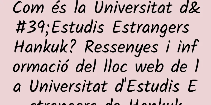 Com és la Universitat d'Estudis Estrangers Hankuk? Ressenyes i informació del lloc web de la Universitat d'Estudis Estrangers de Hankuk