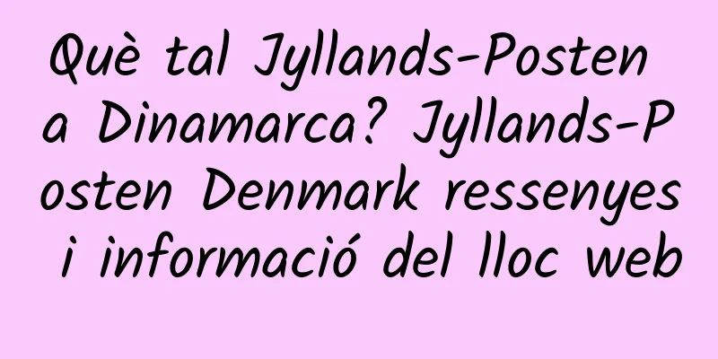 Què tal Jyllands-Posten a Dinamarca? Jyllands-Posten Denmark ressenyes i informació del lloc web