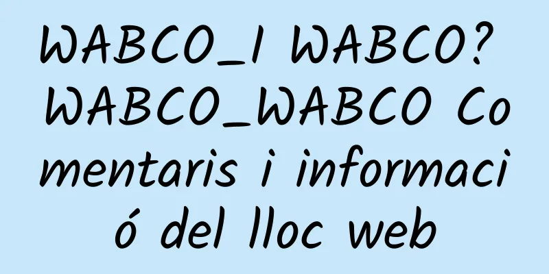 WABCO_I WABCO? WABCO_WABCO Comentaris i informació del lloc web