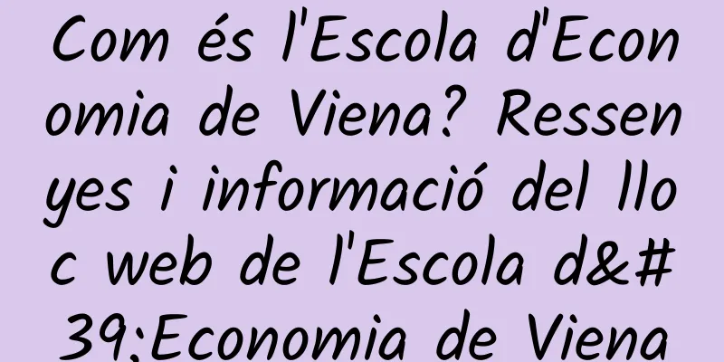 Com és l'Escola d'Economia de Viena? Ressenyes i informació del lloc web de l'Escola d'Economia de Viena