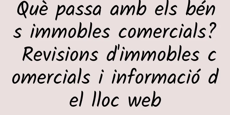 Què passa amb els béns immobles comercials? Revisions d'immobles comercials i informació del lloc web