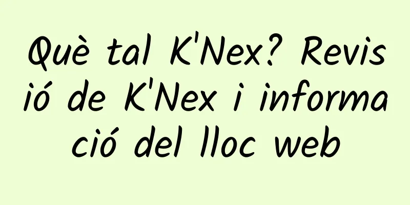 Què tal K'Nex? Revisió de K'Nex i informació del lloc web